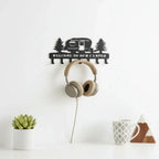 Rustic Pine Tree Wall Hooks Heavy Duty Iron Coat Key Rack Entryway Organizer - Hadi Craft