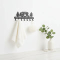 Rustic Pine Tree Wall Hooks Heavy Duty Iron Coat Key Rack Entryway Organizer - Hadi Craft