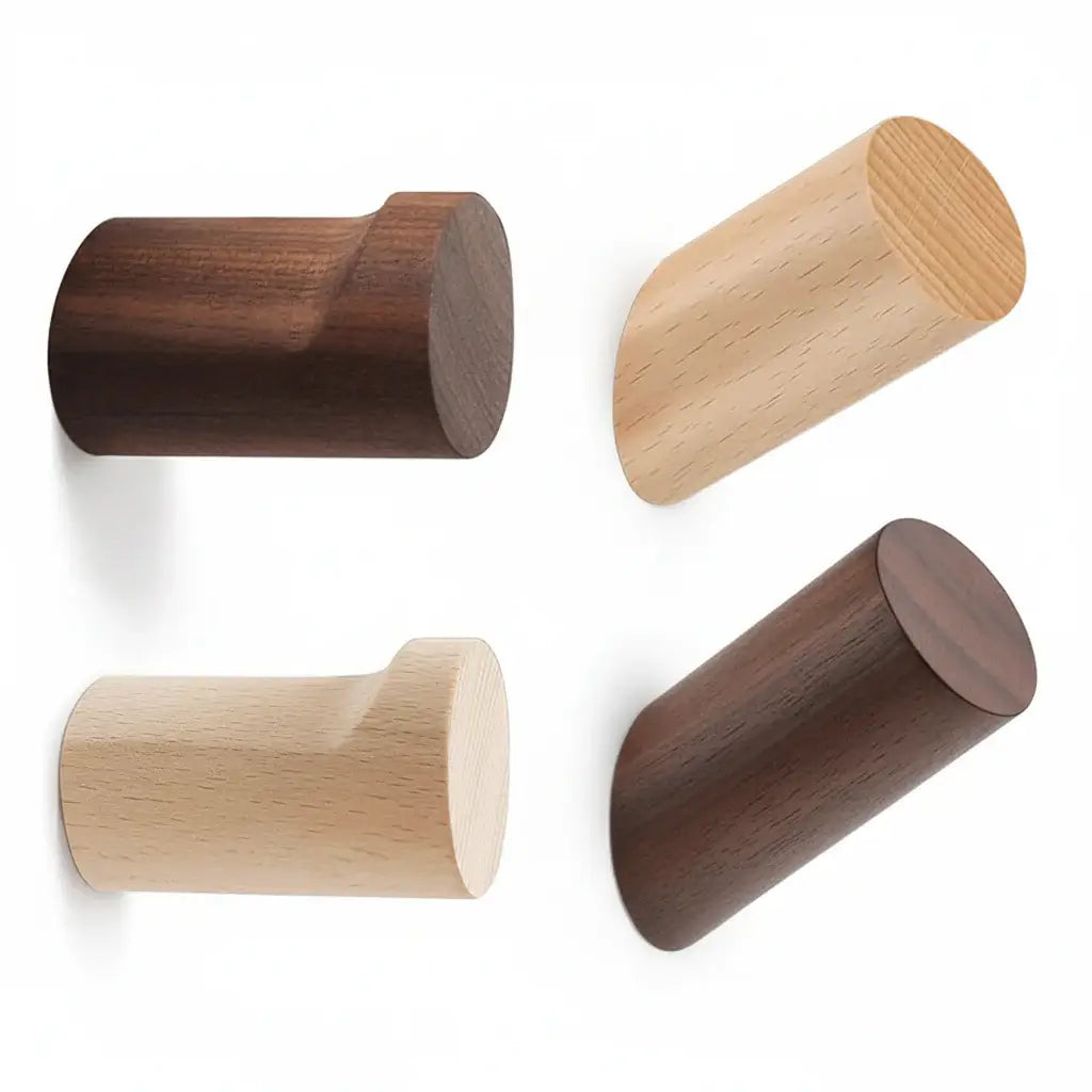 Rustic wooden wall hooks Heavy Duty Coat &amp; Hat Hanger - Hadi Craft