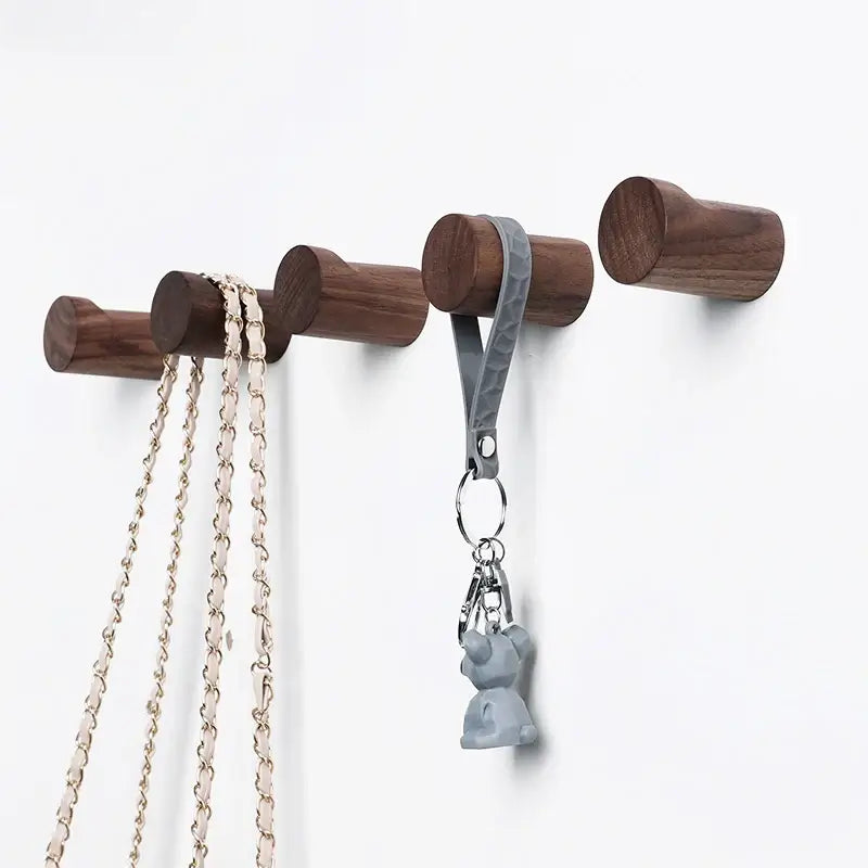 Rustic wooden wall hooks Heavy Duty Coat &amp; Hat Hanger - Hadi Craft