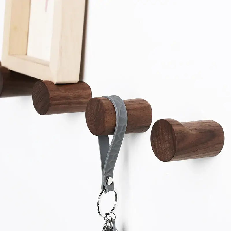 Rustic wooden wall hooks Heavy Duty Coat &amp; Hat Hanger - Hadi Craft