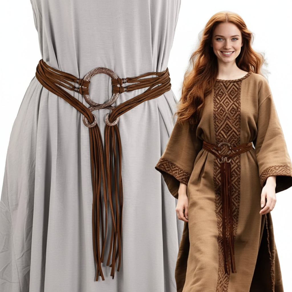 Stylish Viking rope belt costume showcasing unique design and charm.