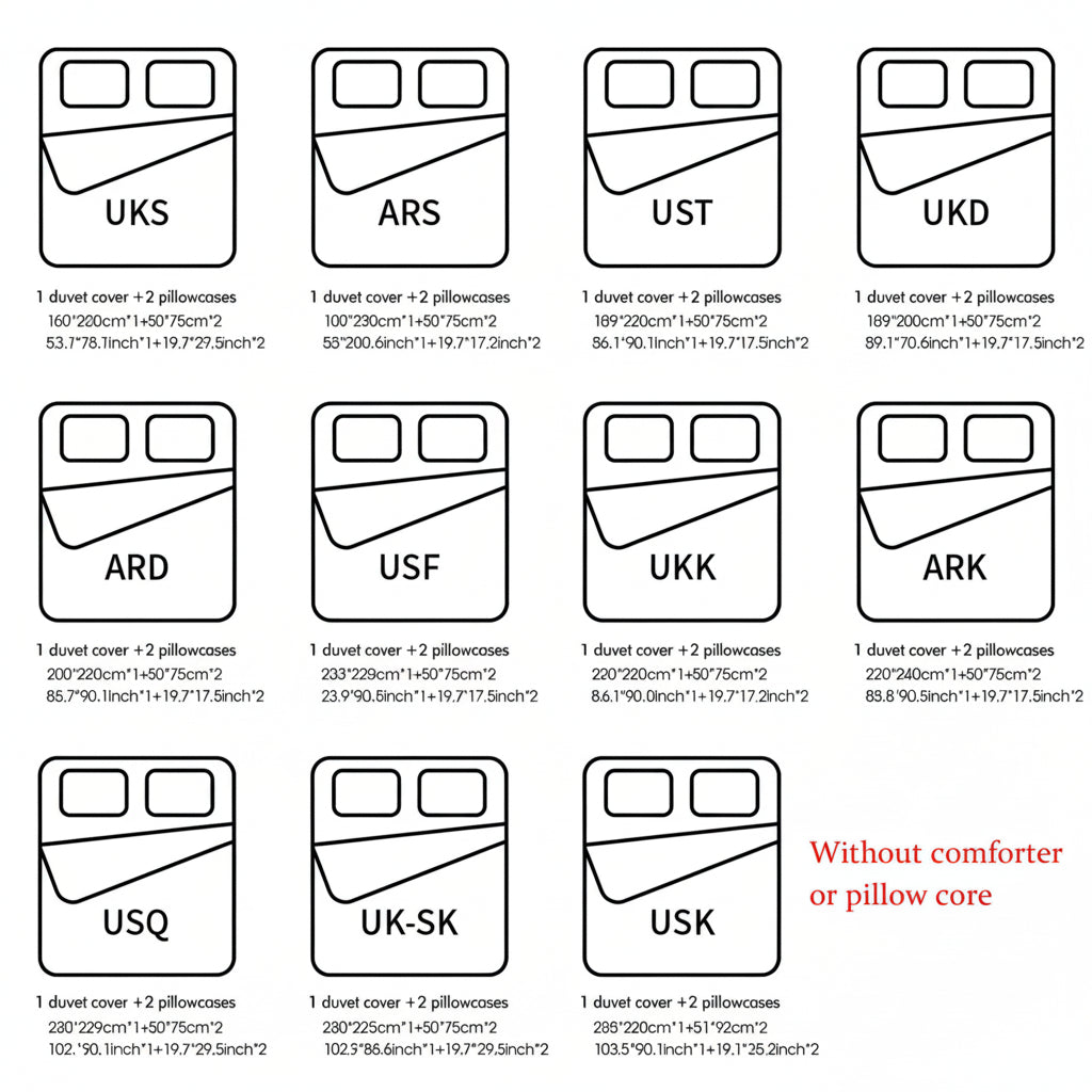 Blue Plant and Flower Pattern Bedspread 3-Piece Set