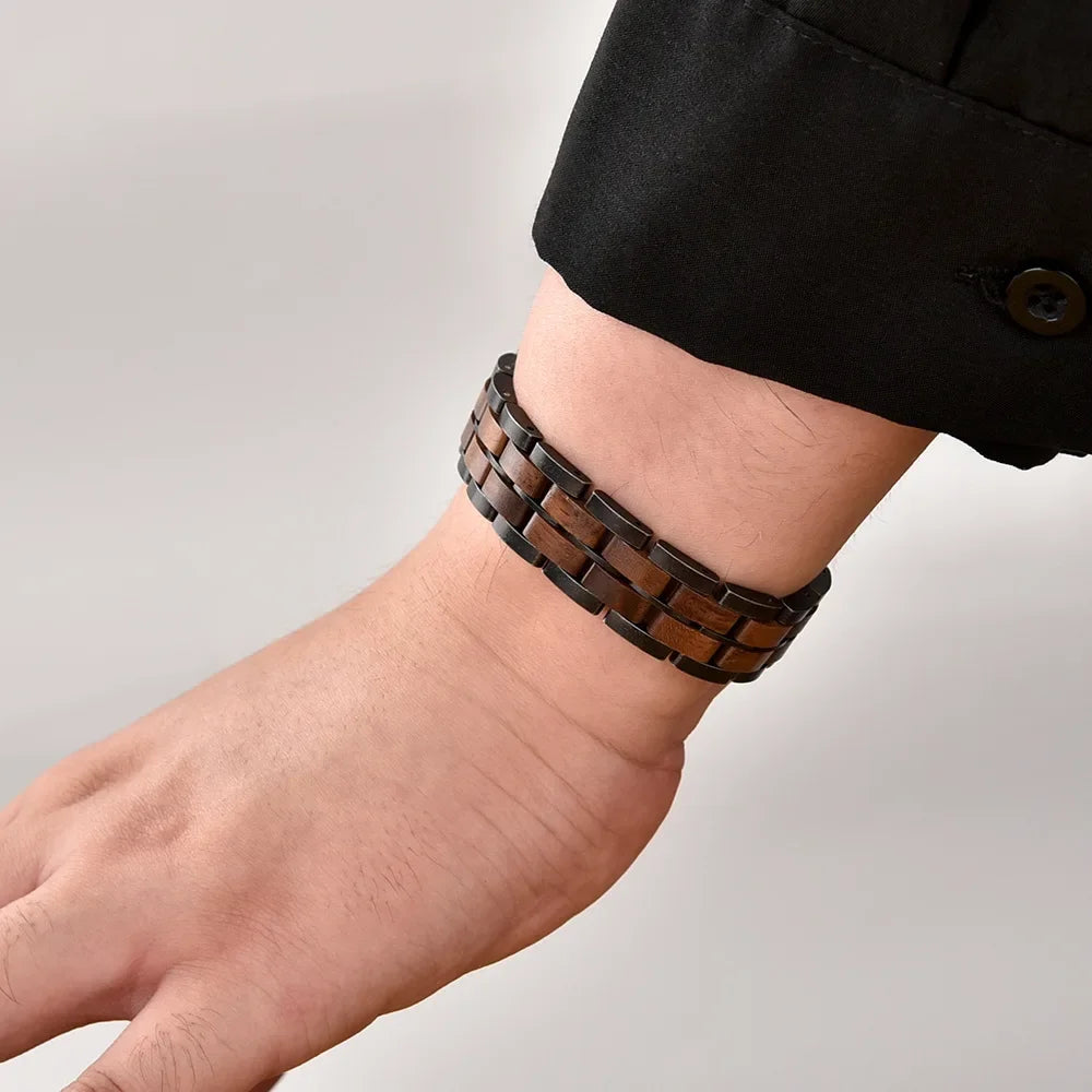 custom engraved wood bracelet Couple wooden Engraved Personalized Gift