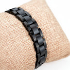 Wooden Men's Link Bracelet Fashion Stainless Steel Charm Man Bracelets