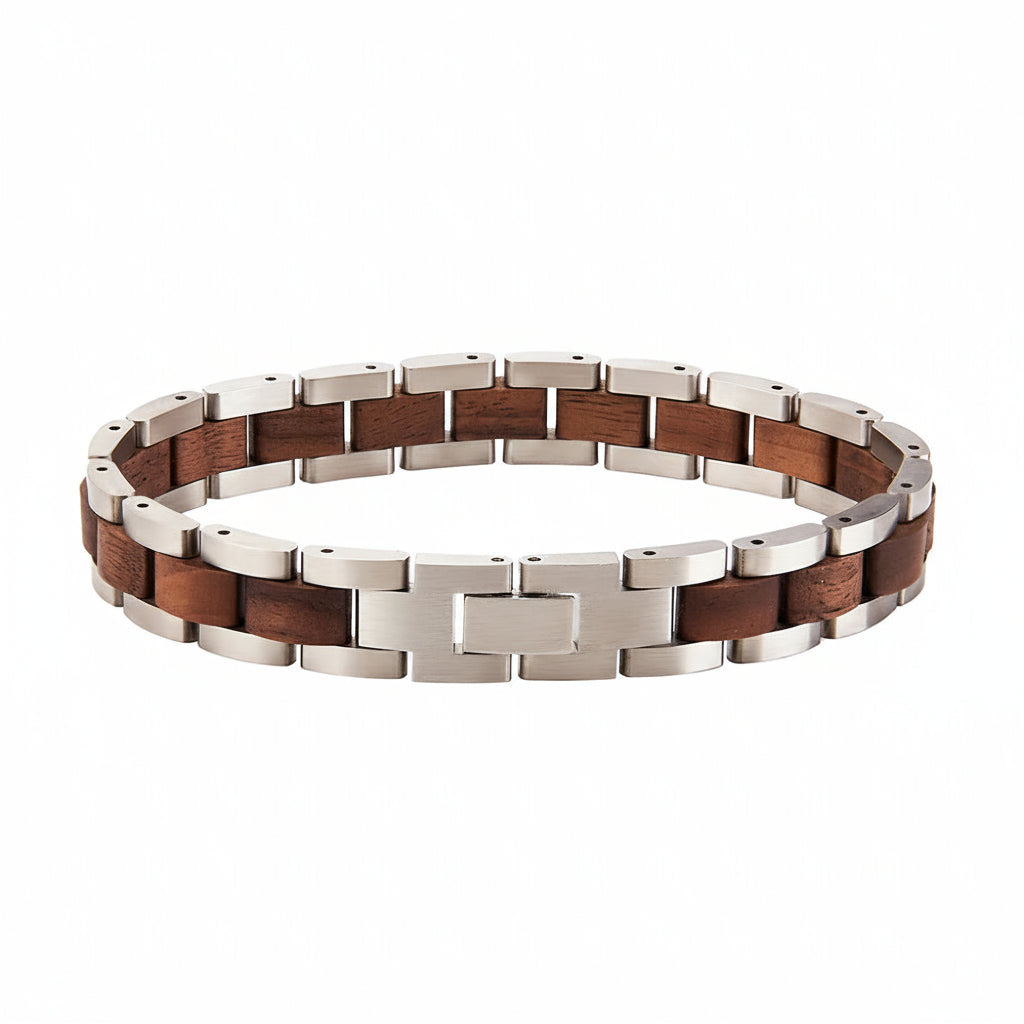 Wood Stainless Steel Bracelet Gift Box for Women Fashion Jewelry
