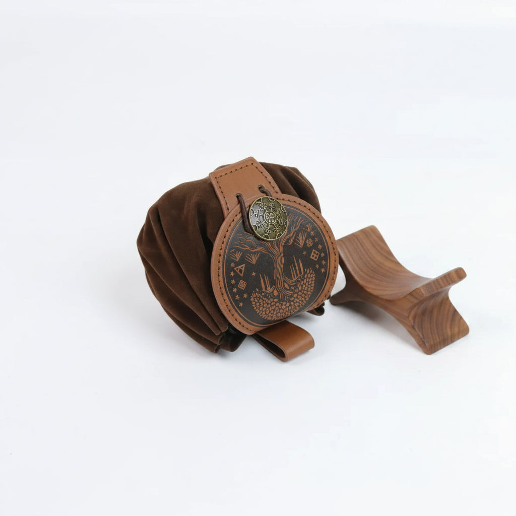 Steampunk Medieval Waist Bag PU Leather Fanny Pack Punk Belt Pouch Cosplay Utility Bag for Men
