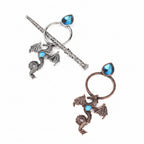 Vintage Viking Dragon Hair Clip Gothic Punk Metal Hair Accessory Unisex Cosplay Headwear Gift