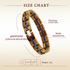 Zebra Patterned Olive Wood bracelet with Gift Box Set