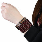 custom engraved wood bracelet Couple wooden Engraved Personalized Gift