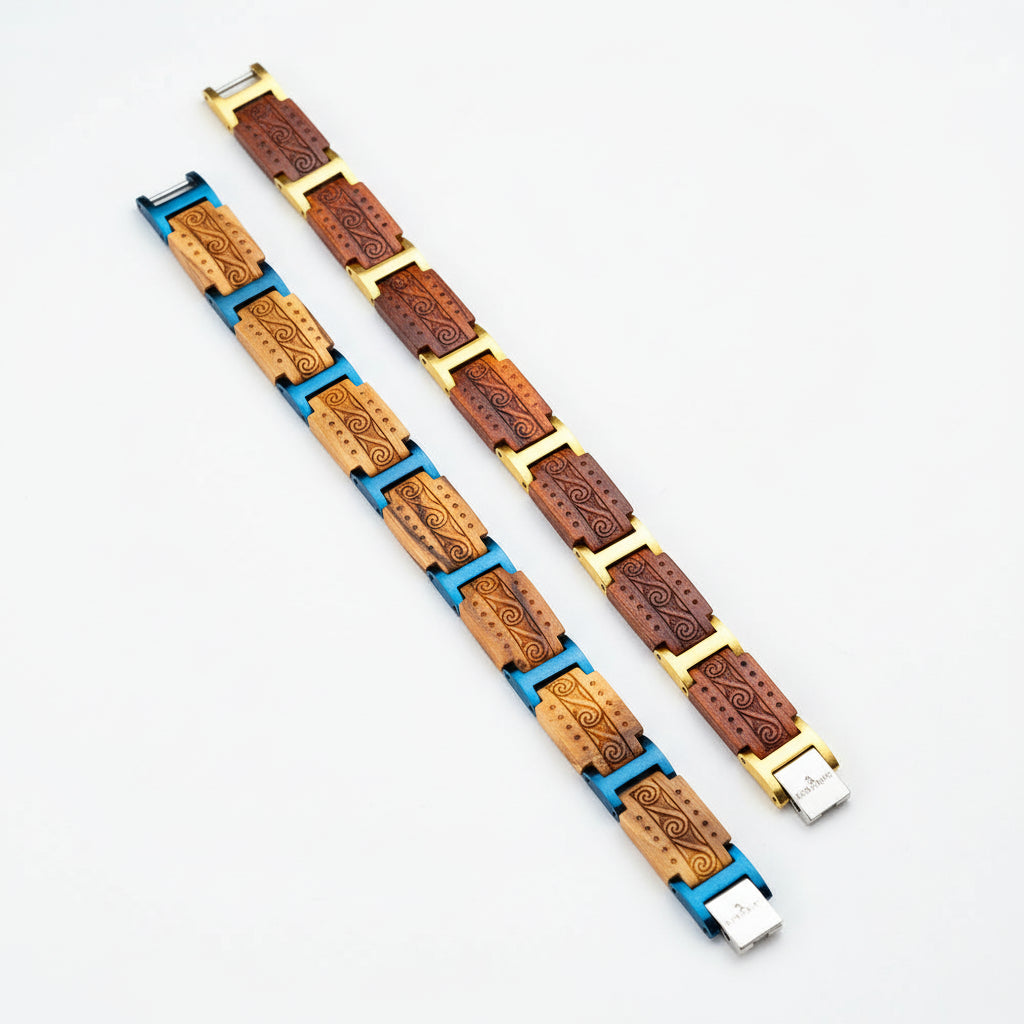 Custom wooden couple bracelet Free Customize Bangle with Gift Box