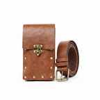 Viking Knight Cosplay Belt Scabbard Waist Bag Medieval Renaissance Costume Faux Leather Harness for Men Women