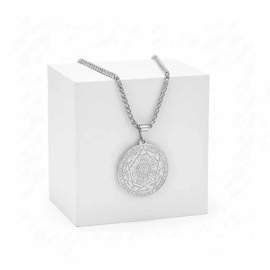 Seal of Solomon protection pendant Seven Archangels Amulet Necklace - Hadi Craft
