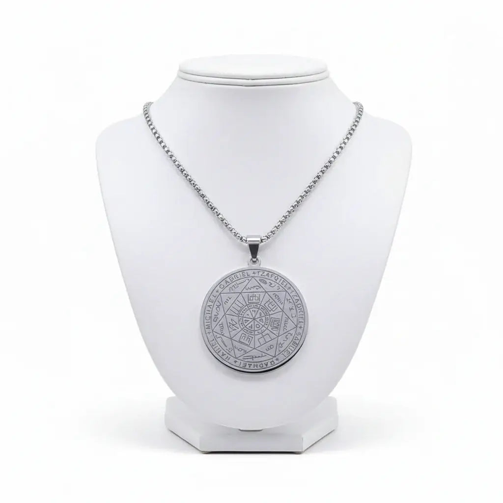 Seal of Solomon protection pendant Seven Archangels Amulet Necklace - Hadi Craft