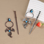 Vintage Viking Dragon Hair Clip Gothic Punk Metal Hair Accessory Unisex Cosplay Headwear Gift