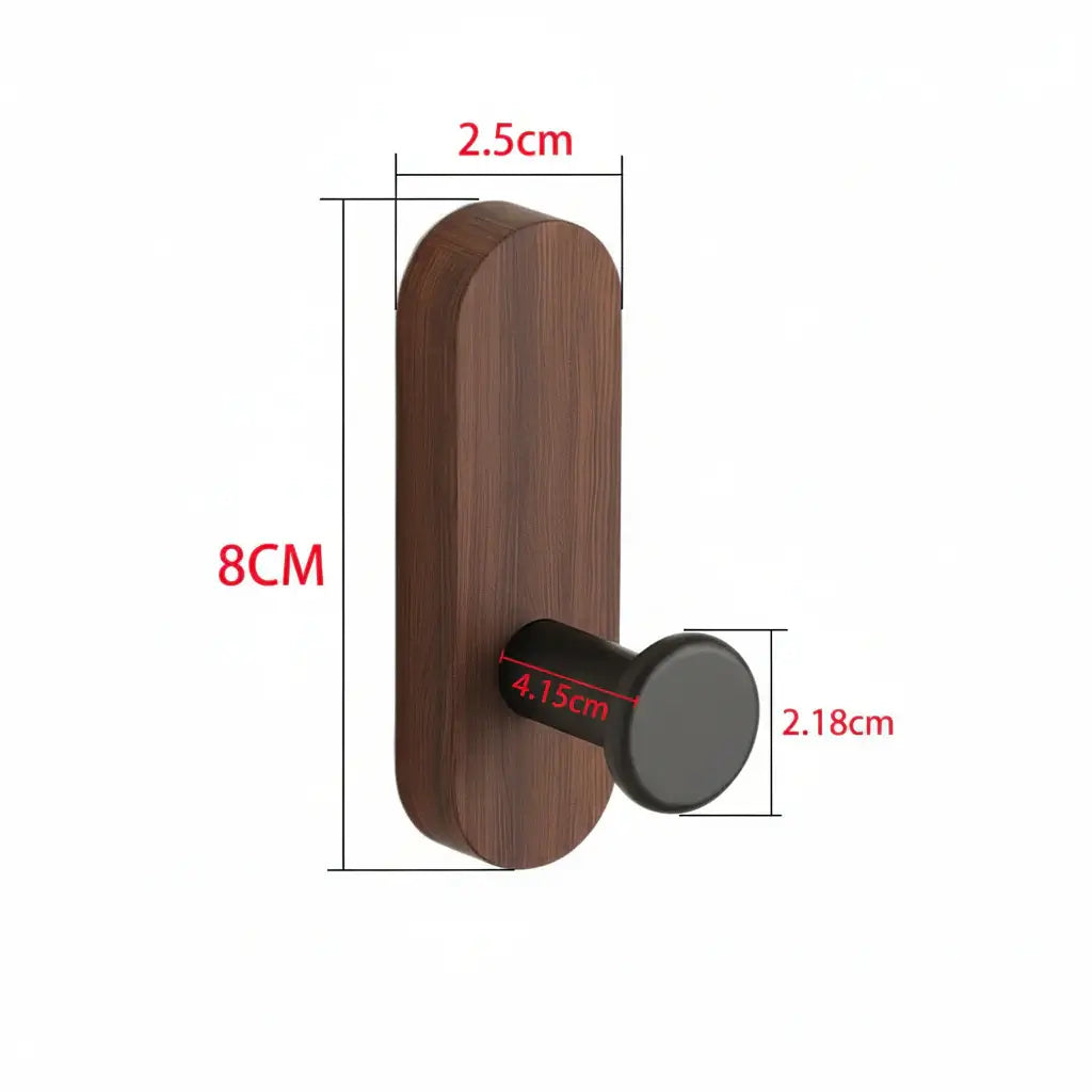 Self adhesive walnut wood wall hooks Mounted Hooks for Hanging Coat - Hadi Craft