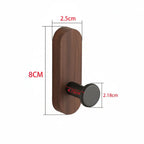Self adhesive walnut wood wall hooks Mounted Hooks for Hanging Coat - Hadi Craft