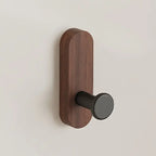 Self adhesive walnut wood wall hooks Mounted Hooks for Hanging Coat - Hadi Craft