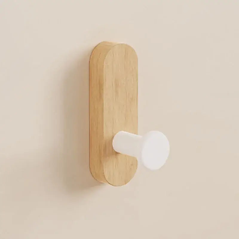Self adhesive walnut wood wall hooks Mounted Hooks for Hanging Coat - Hadi Craft