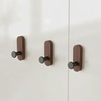 Self adhesive walnut wood wall hooks Mounted Hooks for Hanging Coat - Hadi Craft
