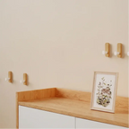 Self adhesive walnut wood wall hooks Mounted Hooks for Hanging Coat - Hadi Craft