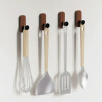 Self adhesive walnut wood wall hooks Mounted Hooks for Hanging Coat - Hadi Craft