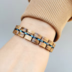 Zebra Patterned Olive Wood bracelet with Gift Box Set