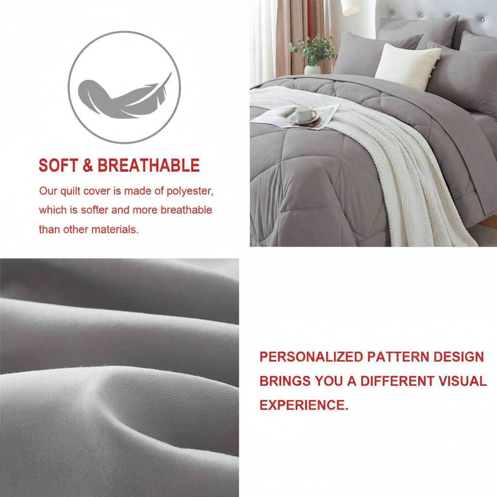 Comforter Set – 5/7 Pieces Bedding Set Sheets, Pillowcases & PillowShams