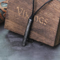 Viking Rune Necklace – Norse Mythology Pendant for Men with Wooden Gift Box
