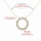 Silver moissanite choker necklace Silver Necklace with Circular - Hadi Craft