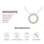 Silver moissanite choker necklace Silver Necklace with Circular - Hadi Craft