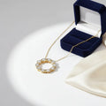 Silver moissanite choker necklace Silver Necklace with Circular - Hadi Craft