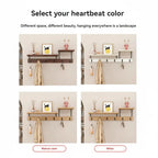 Solid Wood Wall Hook Rack – Multifunctional Entryway Coat & Key Holder - Hadi Craft