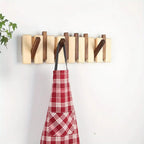 Space Saving Wall Mounted Coat Rack with Flip-Down Hooks - Hadi Craft