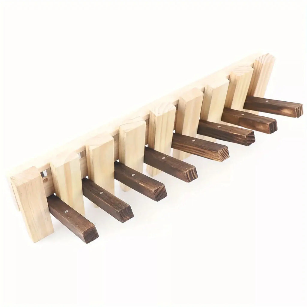 Space Saving Wall Mounted Coat Rack with Flip-Down Hooks - Hadi Craft