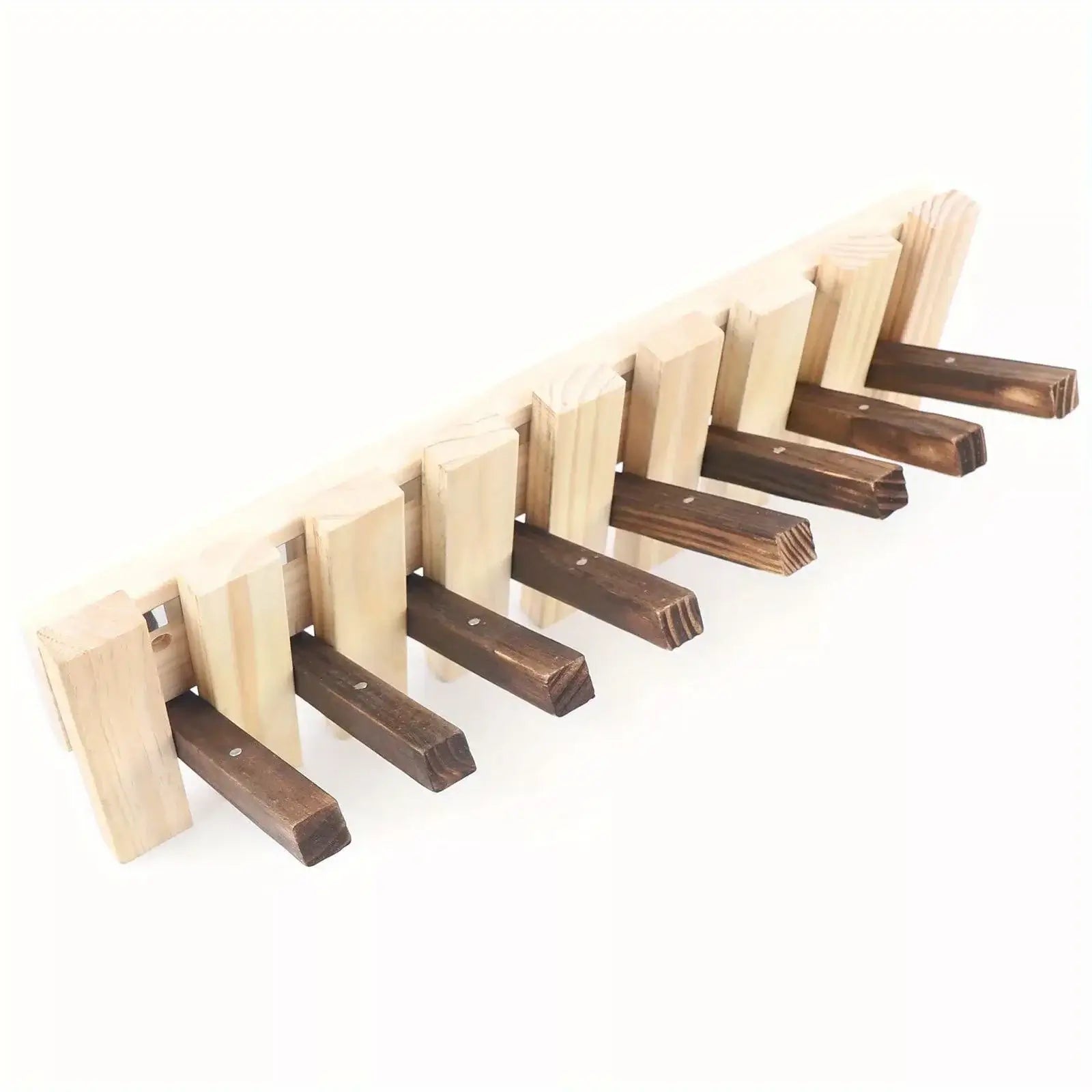 Space Saving Wall Mounted Coat Rack with Flip-Down Hooks - Hadi Craft