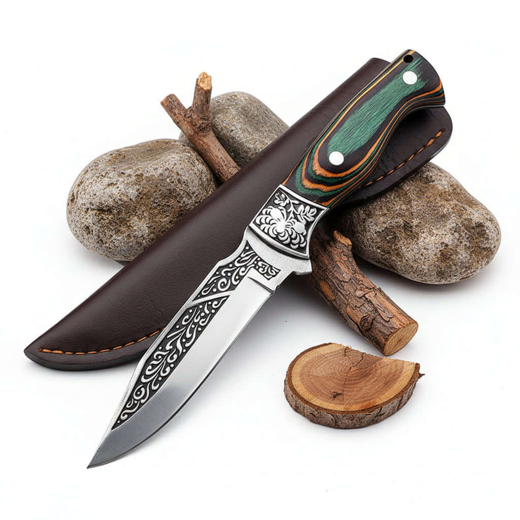Stainless Steel Kitchen Knife – Portable Retro Meat & Utility Knife - Hadi Craft