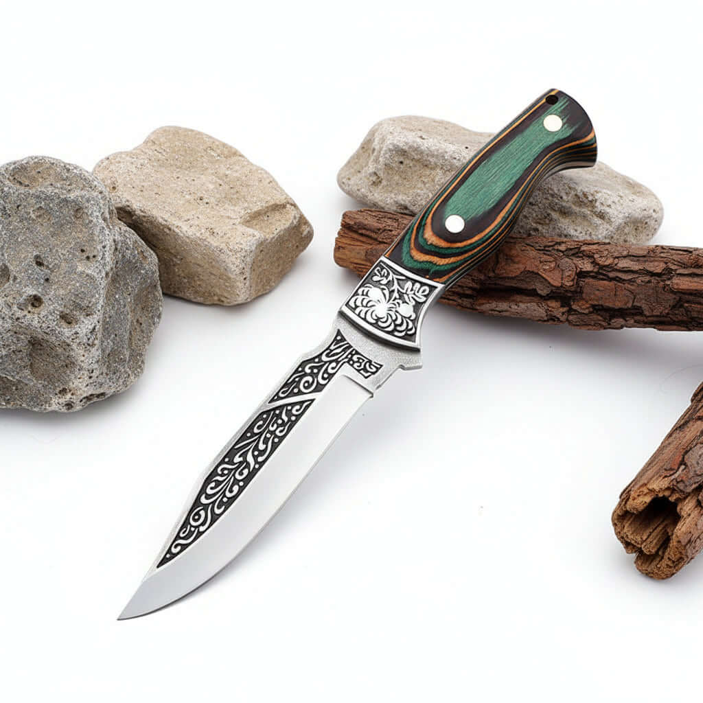 Stainless Steel Kitchen Knife – Portable Retro Meat & Utility Knife - Hadi Craft