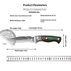 Stainless Steel Kitchen Knife – Portable Retro Meat & Utility Knife - Hadi Craft