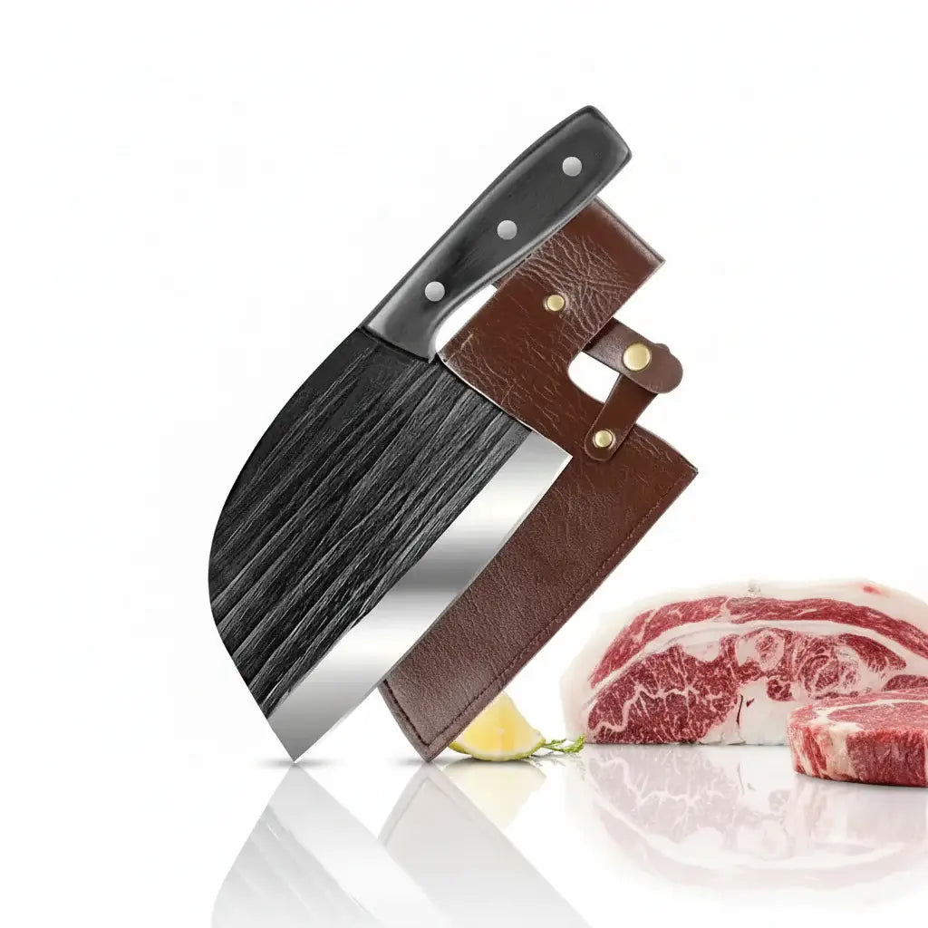 Stainless Steel Meat Cleaver Knife – Easy-Cut Bone & Poultry Knife - Hadi Craft