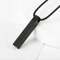 Stainless Steel Muslim Bar Necklace Inspirational Geometric Vertical Pendant - Hadi Craft