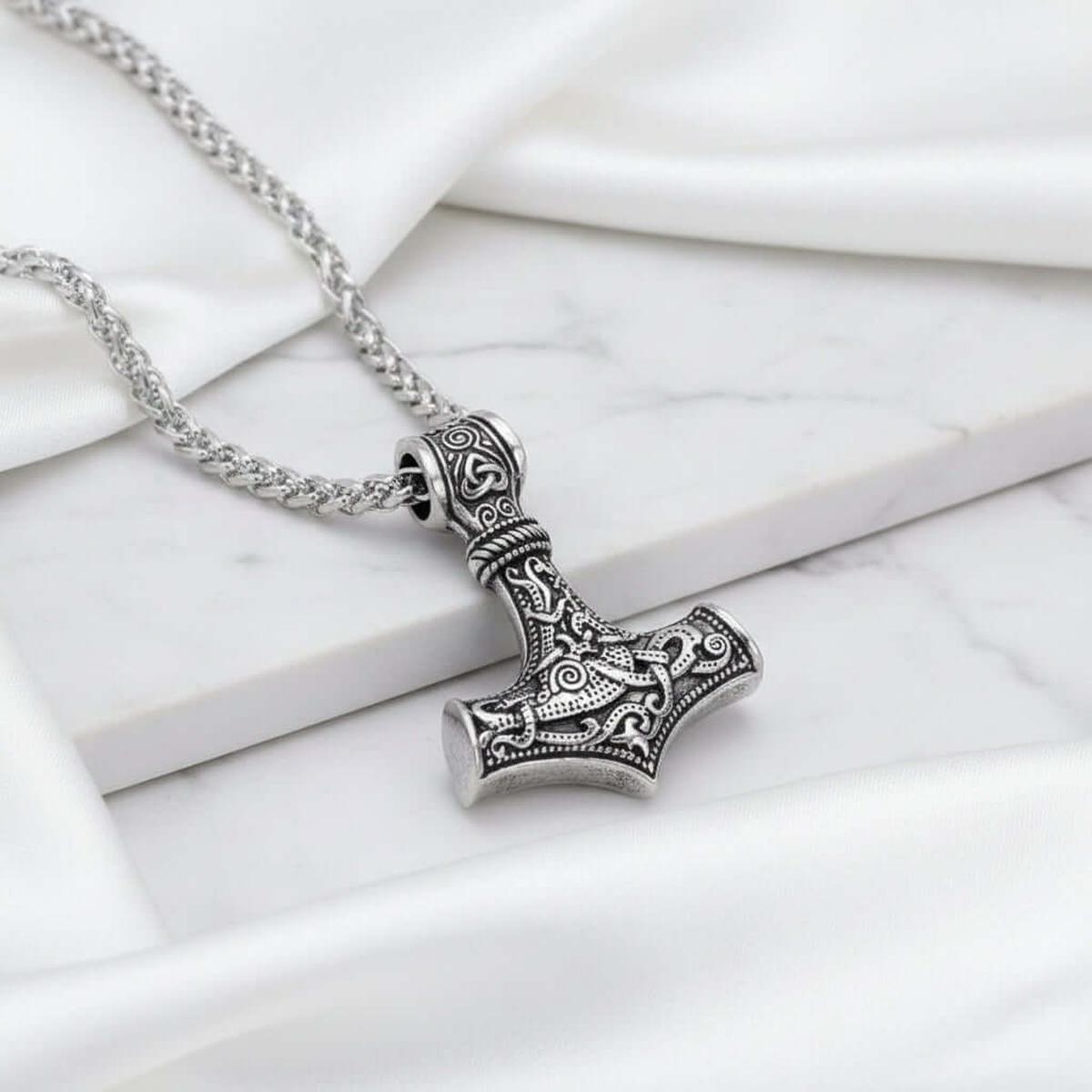 Stainless steel hammer Necklace for men - Hadi Craft