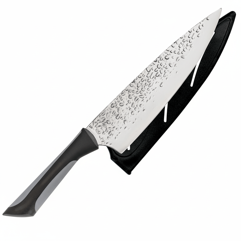 Stainless steel hammered blade knife finish stainless blade - Hadi Craft