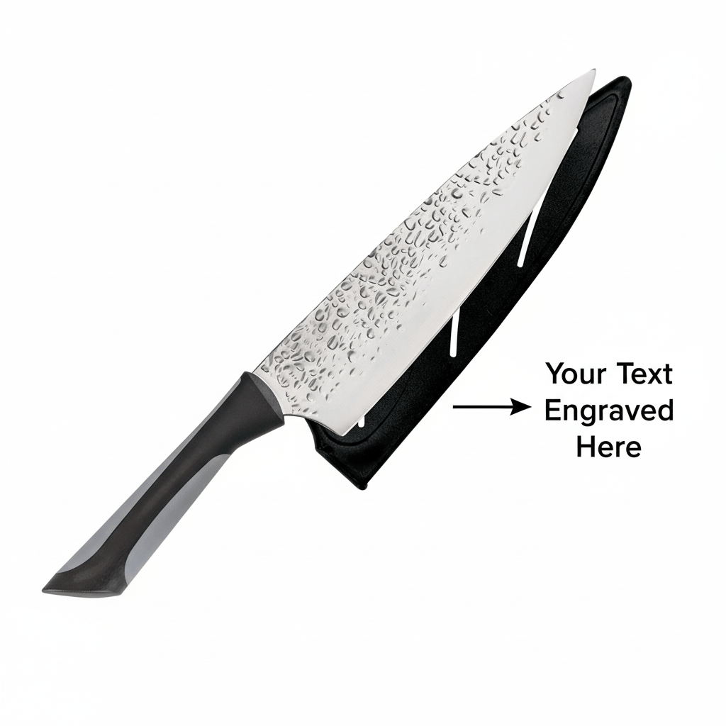 Stainless steel hammered blade knife finish stainless blade - Hadi Craft