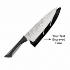 Stainless steel hammered blade knife finish stainless blade - Hadi Craft