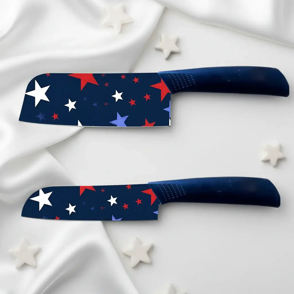 Star Printed Ceramic Kitchen Knife Set Dishwasher Safe Sharp Durable - Hadi Craft