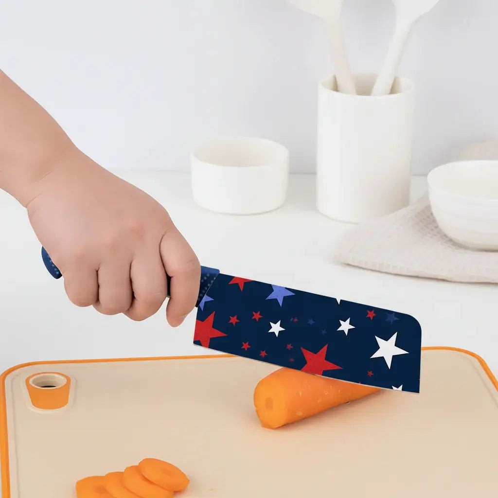 Star Printed Ceramic Kitchen Knife Set Dishwasher Safe Sharp Durable - Hadi Craft