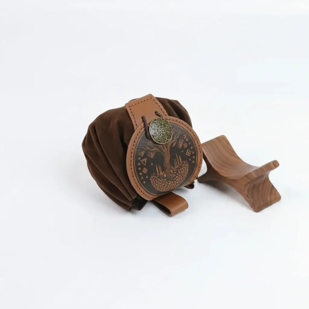 Steampunk Medieval Waist Bag PU Leather Fanny Pack Punk Belt Pouch Cosplay Utility Bag for Men - Hadi Craft