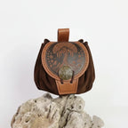 Steampunk Medieval Waist Bag PU Leather Fanny Pack Punk Belt Pouch Cosplay Utility Bag for Men - Hadi Craft