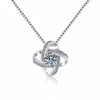 Sterling Silver Pendant Necklace for Women Moissanite Jewelry - Hadi Craft